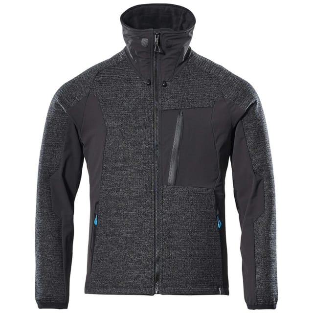 Mascot Jacke, Strick, mit Membran Strickjacke Größe XS, Schwarz-meliert/Schwarz