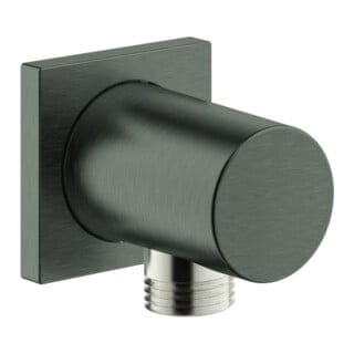 Grohe Wandanschlussbogen Rainshower 1/2, eck Ros., hard graphite gebürstet