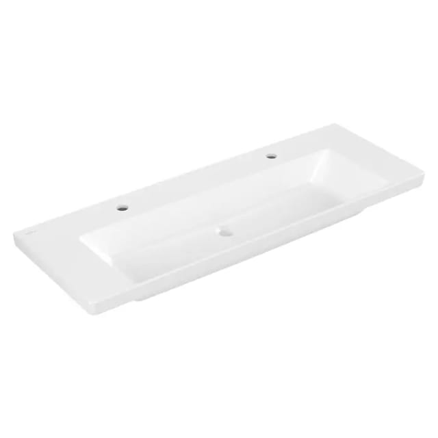 V&B Schrank-Waschtisch Subway 3.0 130x47cm, eck., m 2 HL/ohne ÜL, we C+