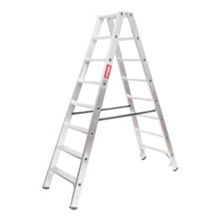 STIER Stufen Stehleiter Premium 2x8 Stufen beidseitig begehbar
