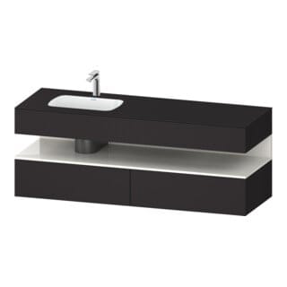 Duravit Einbauwaschtisch-Möbel-Set Qatego 160x50x60cm, Kon-WTU, B l, w g/Gra matt