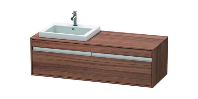 Duravit Waschtischunterschrank Ketho 140x55x42,6cm, f EWT, 2 AZ, B li, N Nat