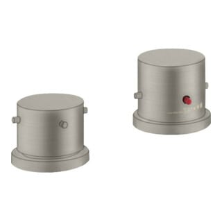 hansgrohe Fertigmontageset Axor Starck 2-L-W-Ran-Arm, m Thermostat, Edelstahl-Optik