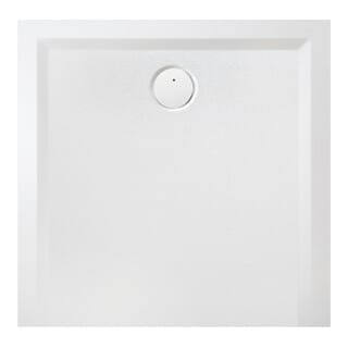 Hoesch Mineralguss-Duschwanne Muna 130x130x3cm, weiß, Solique, Antirutsch