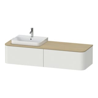 Duravit Waschtischunterschrank o. ES Happy D.2 Plus 35,4x160cm, 2 A, BP l, Nord we. s-matt