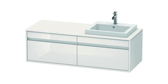 Duravit Waschtischunterschrank Ketho 140x55x42,6cm, f EWT, 2 AZ, B re, we hgl
