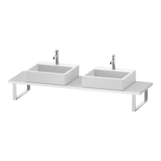 Duravit Konsole DuraStyle 80-200x48cm, 2 Ausschn, Stär 3cm, we. ma