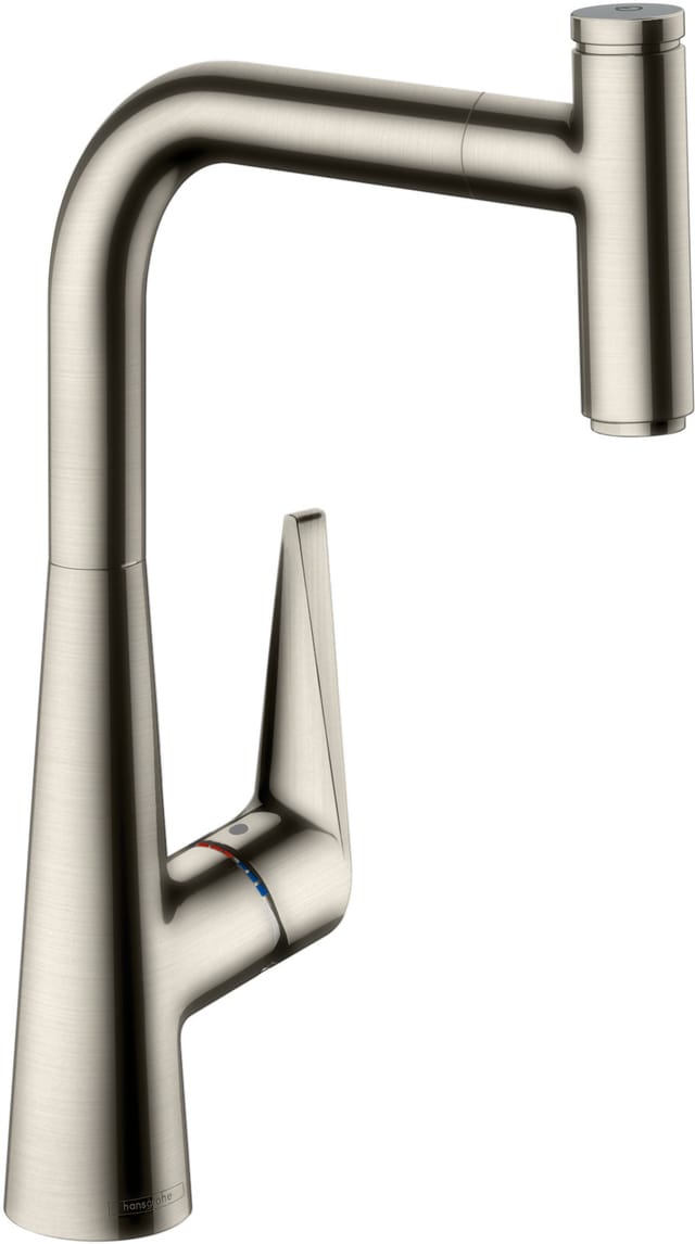hansgrohe Spültisch-Einhebelmischer 300 Talis Select M51 m Ausziehauslauf, 1jet, Edelstahl-Optik