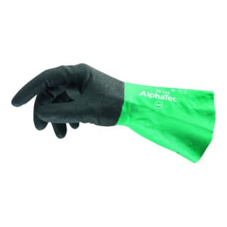 Chemiehandschuhe Alphatec 58-128 Gr.9 grau EN 374,EN 388 PSA III ANSELL
