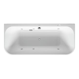 Duravit Whirlwanne Happy D.2 180x80cm, Vorw., 2 RS, weiß, Jet-System