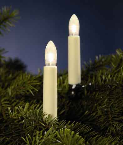 Hellum Riffelkerzenkette 20 tlg. LED warm-weiß 812046