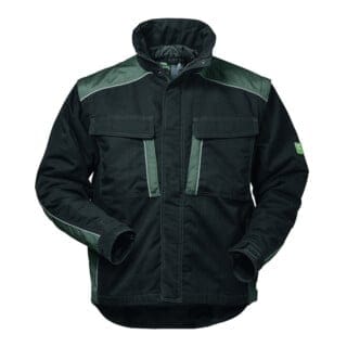 Canvas Outdoorjacke 2 in 1 Basel Gr.L schwarz/grau FELDTMANN