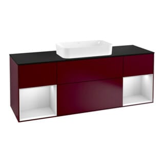 V&B Waschtischunterschrank Abdeckplatte bla m Finion 160x60cm, Reg wh. m lacquer, Peony Matt