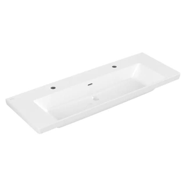 V&B Schrank-Waschtisch Subway 3.0 130x47cm, eck., m 2 HL/mit ÜL, weiß