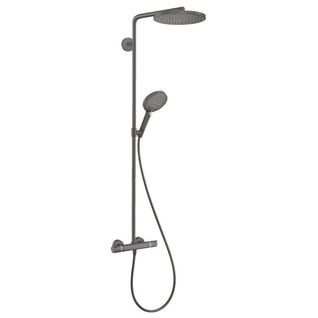 hansgrohe Showerpipe Raindance Select S m Thermostat, 1jet, brushed black chrome