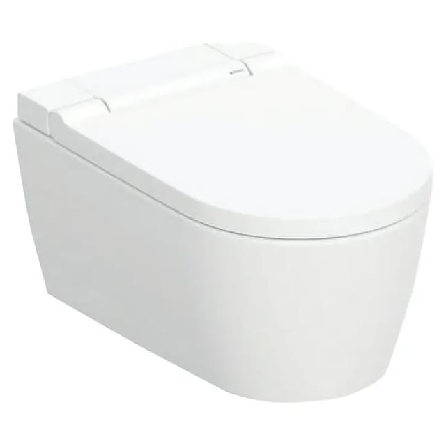 Geberit Wand-WC, Tiefspüler AquaClean Sela weiß-alpin, Komplettanlage, mit Keratec