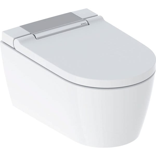 Geberit Wand-WC, Tiefspüler AquaClean Sela hgl-vc, Komplettanlage, mit Keratec
