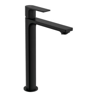 hansgrohe Waschtisch-Einhebelmischer Rebris E 240 CoolSt m Zugstangen-Ablaufgarnitur, mattschwarz