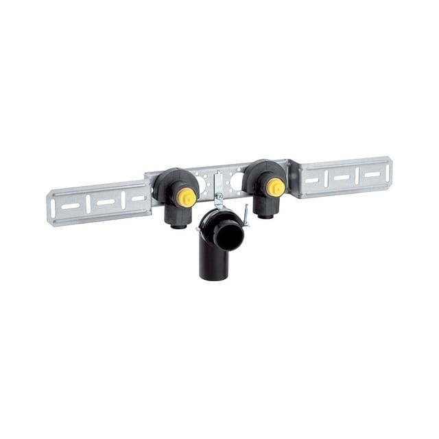 Geberit Anschlusswinkel PushFit 20mmxRp 1/2, 90G, mont, 2-fa., 52mm, MS