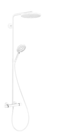 hansgrohe Showerpipe Raindance Select S mit Thermostat, 1jet, mattweiß