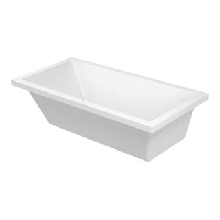 Duravit Rechteck-Badewanne Starck 180x90x46cm, EB-Version, 1 RS, m ÜL, we