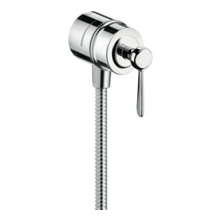hansgrohe Absperrventil Axor Montreux Stop m Rückflussverh., Hebel, Edelstahl-Optik