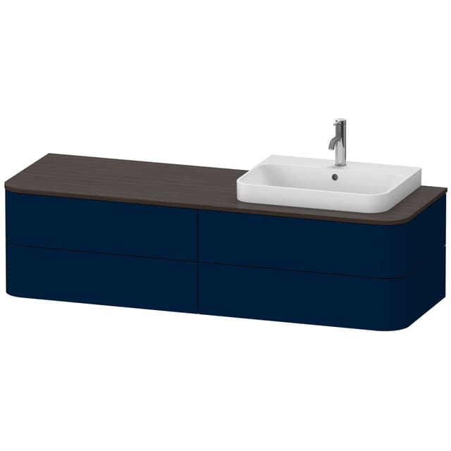 Duravit Waschtischunterschrank o. ES Happy D.2 Plus 40,8x160cm, 4 SchKa., blau s-matt, re