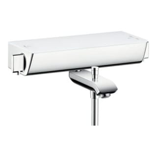 hansgrohe Wannen-Thermostat Ecostat Select AP, 2 Verbr., Ausl. 193mm, weiß/chrom