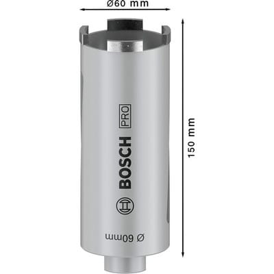 Bosch - Diamanttrockenbohrkrone G 1/2, Best For Universal, 60 Mm, 150 Mm, 4, 7 Mm