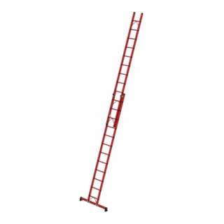 Munk Sprossen-Schiebeleiter 2-teilig GFK mit nivello® Traverse 2x12 Sprossen