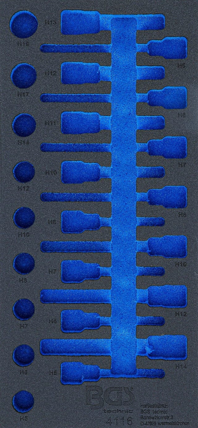 BGS Werkstattwageneinlage 1/3 4116-1, leer, für Art. 4116