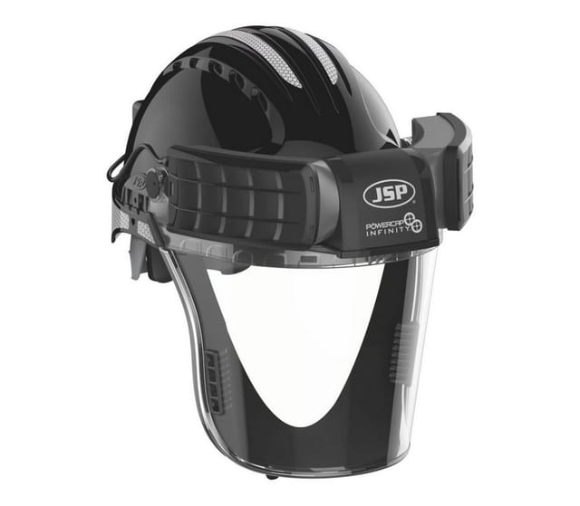 JSP Gebläseatemschutz mit integriertem Kopf- und Gesichtsschutz PowerCap Infinity, Typ: SET