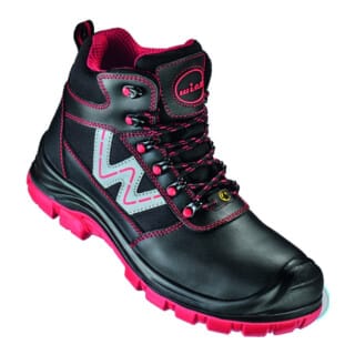 WICA Schnüstiefel CANELLI Schwarz/rot, S3 SR ESD Gr. 47