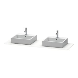 Duravit Konsole XSquare 160x55cm, w matt, m 2 Auss, Beck. beids.