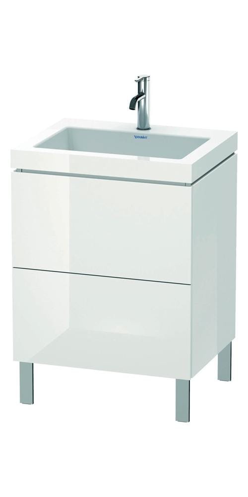 Duravit Waschtischunterschrank c-bonded L-Cube 60 x48cm, 1 HL, we. hgl, 2 Ausz., steh.