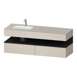 Duravit Einbauwaschtisch-Möbel-Set Qatego 160x50x60cm, Kon-WTU, B l, gra m/ta matt