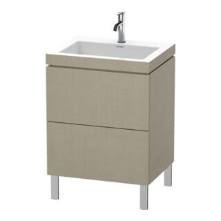 Duravit Waschtischunterschrank c-bonded L-Cube 60 x48cm, 1 Hahnl., lei, 2 Ausz., steh.