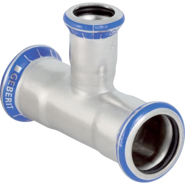 Geberit T-Stück Mapress d 22x15x22mm, red., LABS-frei, Edelstahl