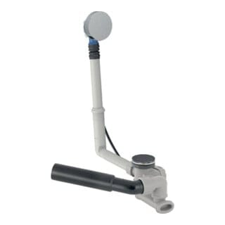 Geberit Badewannenablauf d52 m Drehb., m Fertigbaus., L 26cm, hgl-vc
