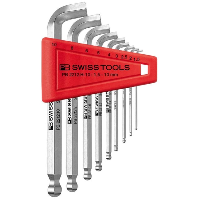 PB Swiss Tools Winkelschraubendreher- Satz im Kunststoffhalter 9-teilig 1,5-10mm 100Grad