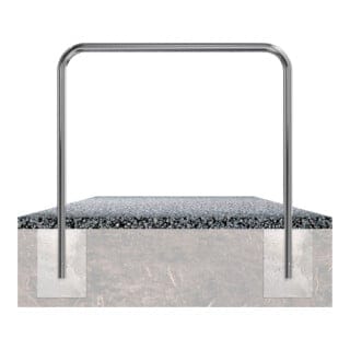 Schake Edelstahlbügel Ø48 mm Länge: 1200 mm, Höhe: 1200 mm ohne Querholm