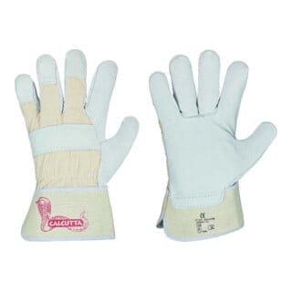 Handschuh CALCUTTA EN388 Gr.10,5 naturfarben Rindled.Doppelnaht gummierte Stulpe