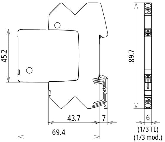 DEHN Modularer Kombi-Ableiter für 2 Einzeladern BCO ML2 BE 24