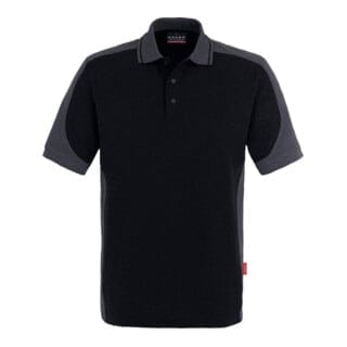 Hakro Polo-Shirt Contrast Performance, schwarz, Unisex-Größe: 3XL