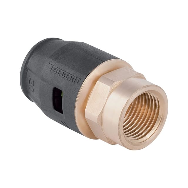 Geberit bergang PushFit d= 25mmxRp 1, mit Innengewinde, Rotguss
