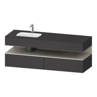 Duravit Einbauwaschtisch-Möbel-Set Qatego 160x50x60cm, Kon-WTU, B l, Tau m/Grap ma