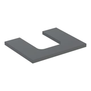 Geberit Waschtisch-Platte One 60x3x47cm, lava/lackiert m, Ausschn mit.