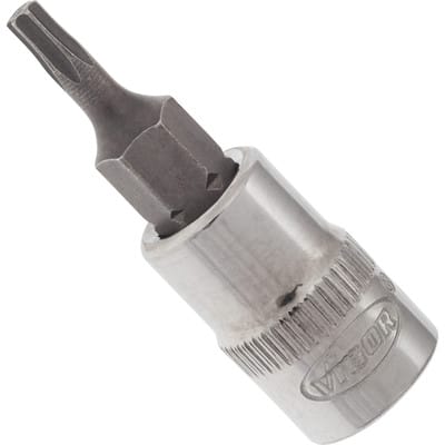 VIGOR Innenvierkant Antrieb 6,3 = 1/4 Zoll TX Schraubendreher-Einsatz Innen TX Profil V2442N ∙ Vierkant hohl 6,3 mm (1/4 Zoll) ∙ Innen TX Profil ∙ T 10 ∙ Gesamtlänge: 38 mm