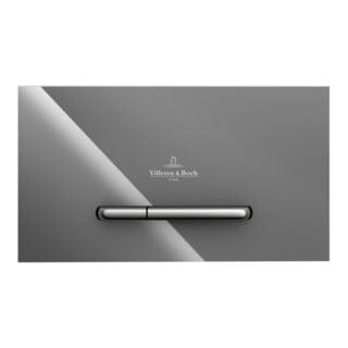 V&B WC-Betätigungsplatte ViConnect 300G 25,3x14,5x2cm, Glas, Glossy Grey