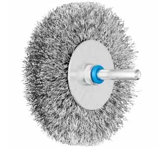 PFERD TOOLS Rundbürste ungezopft RBU Ø80x15 mm Schaft-Ø6 mm Edelstahl-Draht-Ø0,30